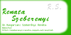 renata szeberenyi business card