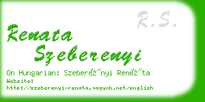 renata szeberenyi business card